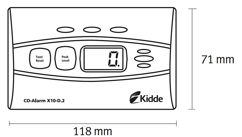 co-melder-kidde-x10-d-2-abmessungen