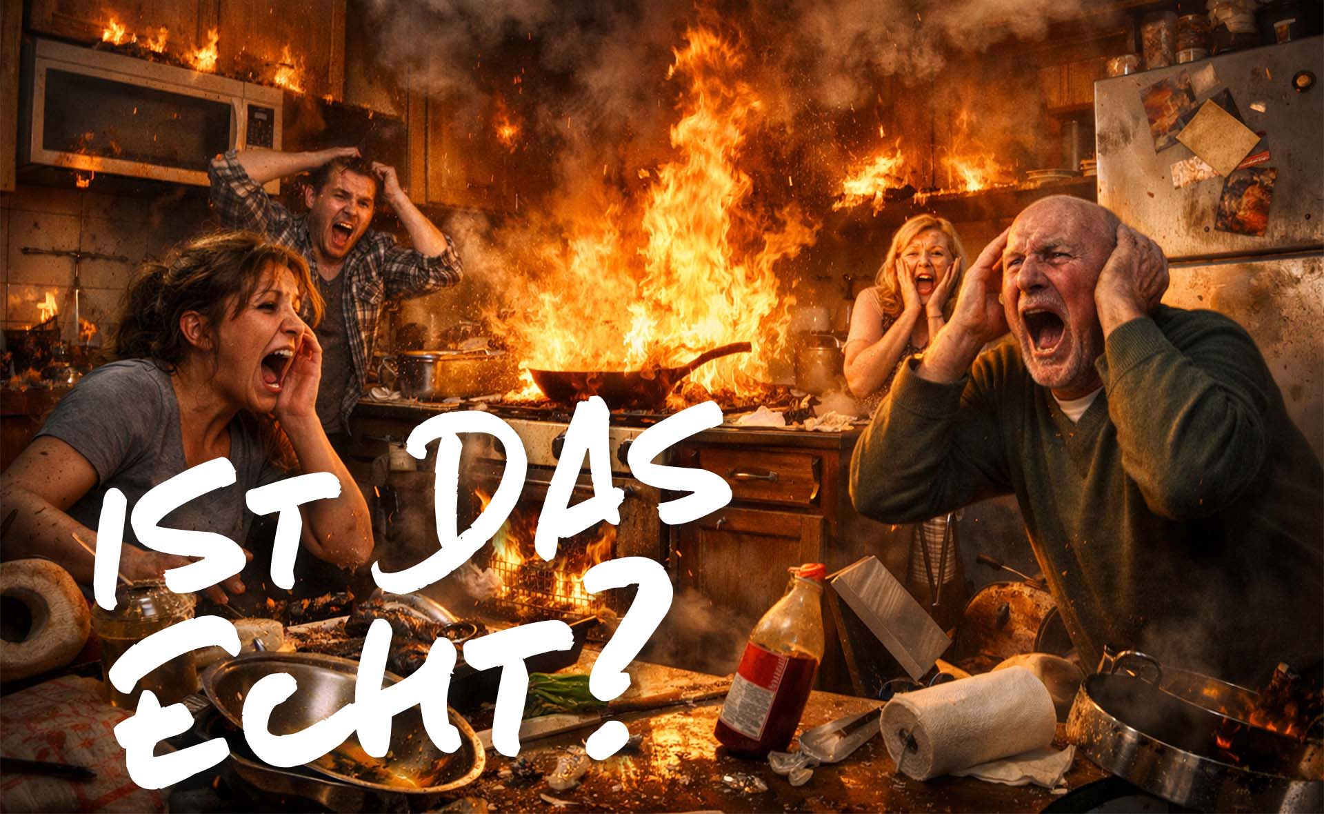 Überzeichneter Fettbrand